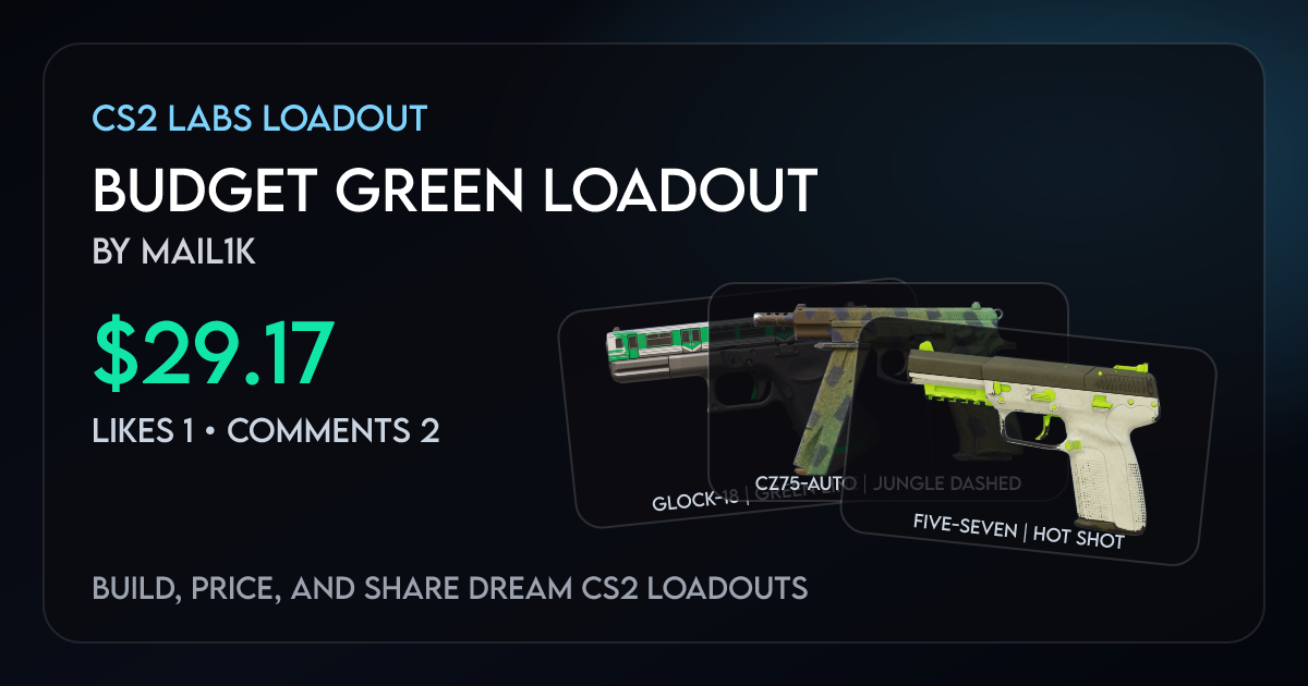 Budget Green Loadout - CS2 Loadout Build, Price & Stickers | CS2 Labs